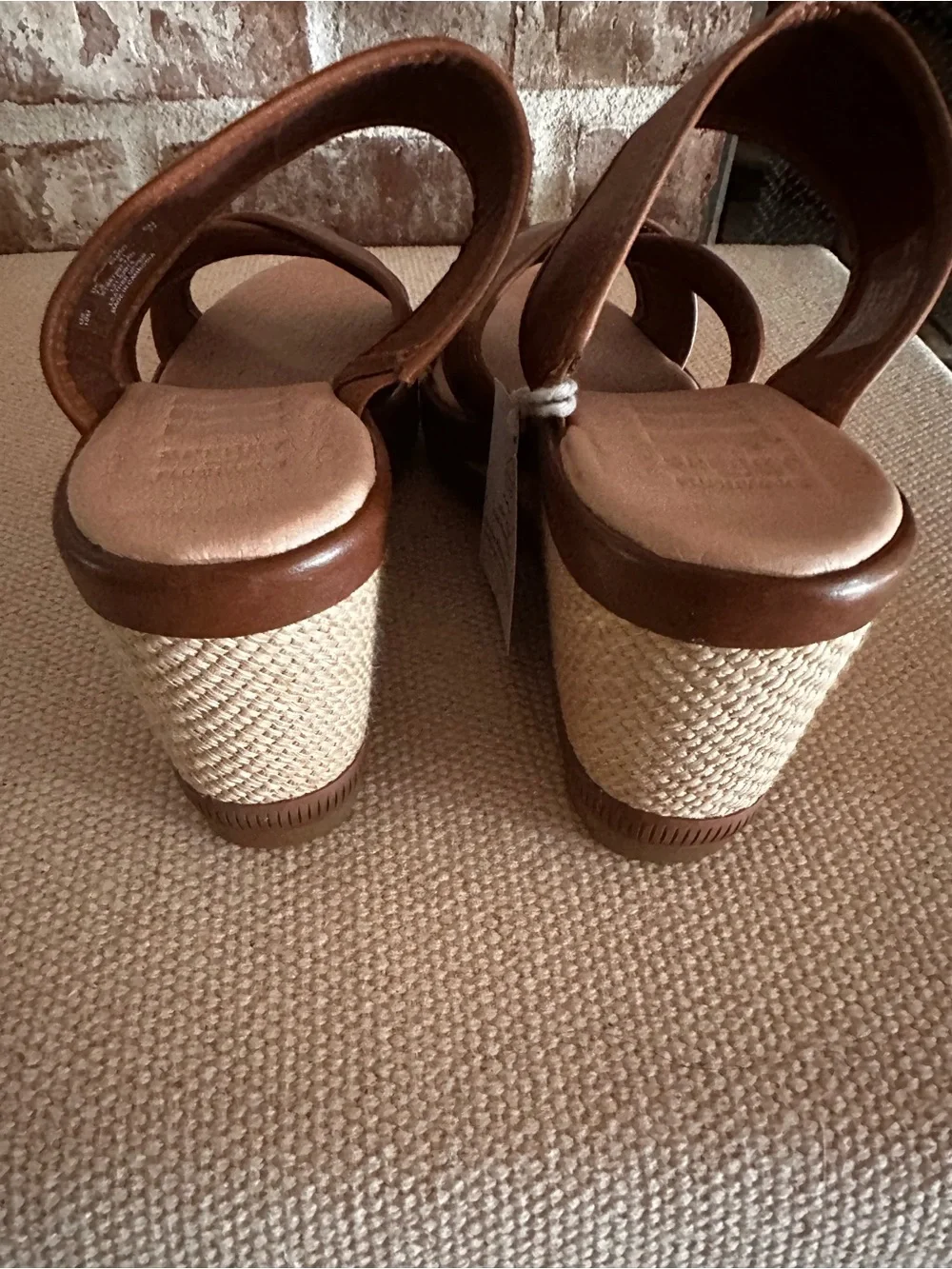Sperry Women’s Fairwater Plushwave Tan Slide Wedge Sandals Size 10